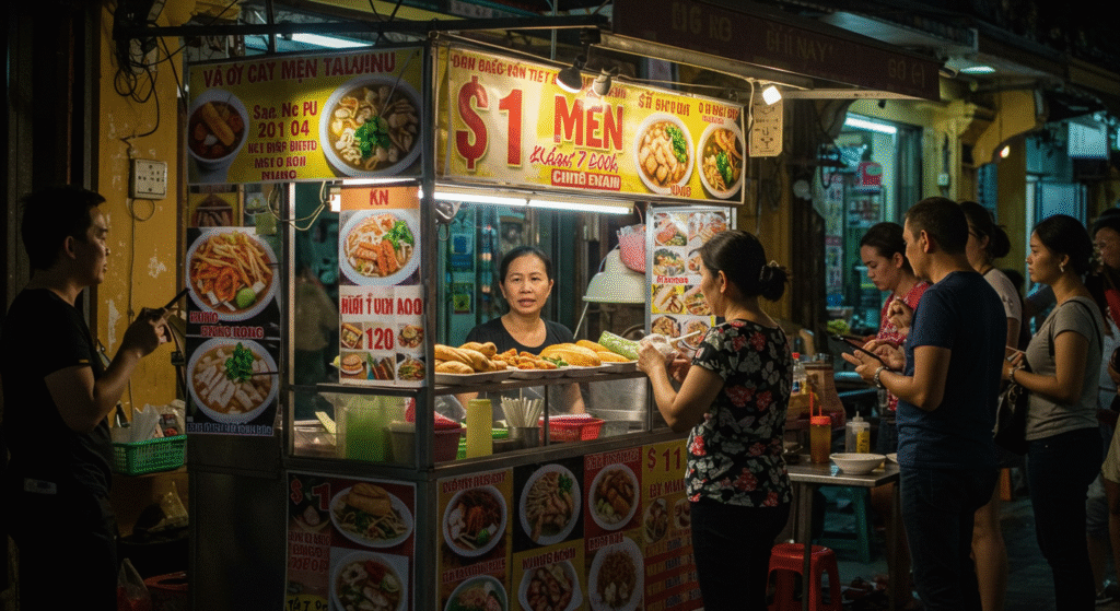 Street Food $1 MENU in China Town! (Vietnam)