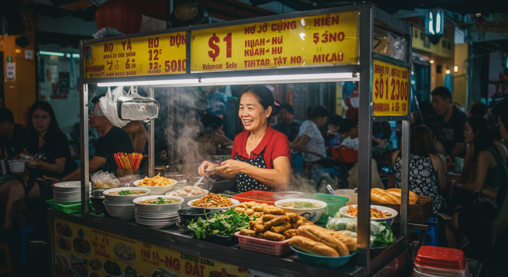 Street Food $1 MENU in China Town! (Vietnam)
